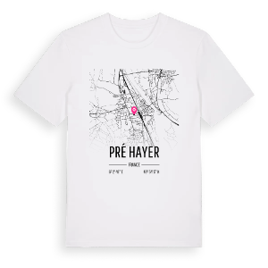 Pré Hayer karta t-shirt – ekologisk bomull t-shirt från Pinshirt