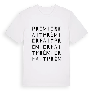 Prémierfait ordlek t-shirt – ekologisk bomull t-shirt från Pinshirt