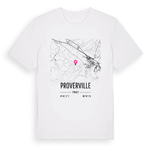 Proverville karta t-shirt – ekologisk bomull t-shirt från Pinshirt