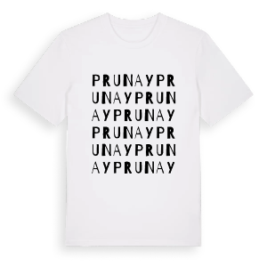 Prunay ordlek t-shirt – ekologisk bomull t-shirt från Pinshirt