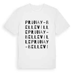 Prunay-Belleville ordlek t-shirt – ekologisk bomull t-shirt från Pinshirt
