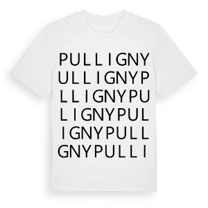 Pulligny ordlek t-shirt – ekologisk bomull t-shirt från Pinshirt