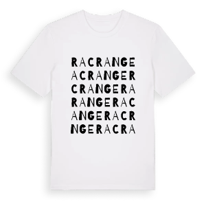 Racrange ordlek t-shirt – ekologisk bomull t-shirt från Pinshirt