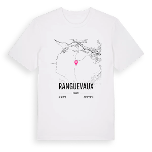 Ranguevaux karta t-shirt – ekologisk bomull t-shirt från Pinshirt