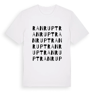 Ranrupt ordlek t-shirt – ekologisk bomull t-shirt från Pinshirt