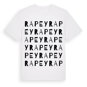 Rapey ordlek t-shirt – ekologisk bomull t-shirt från Pinshirt