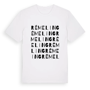 Rémeling ordlek t-shirt – ekologisk bomull t-shirt från Pinshirt