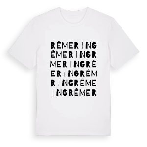 Rémering ordlek t-shirt – ekologisk bomull t-shirt från Pinshirt