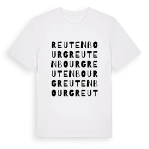 Reutenbourg ordlek t-shirt – ekologisk bomull t-shirt från Pinshirt