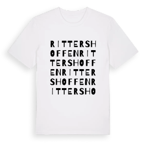 Rittershoffen ordlek t-shirt – ekologisk bomull t-shirt från Pinshirt