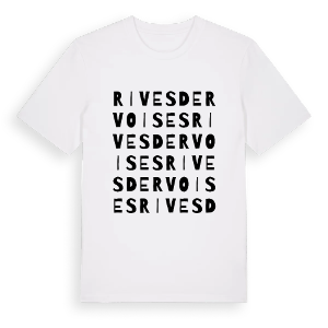Rives Dervoises ordlek t-shirt – ekologisk bomull t-shirt från Pinshirt