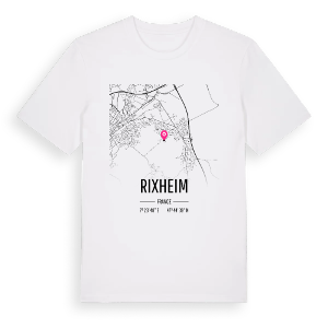 Rixheim karta t-shirt – ekologisk bomull t-shirt från Pinshirt