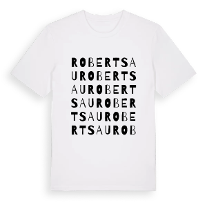 Robertsau ordlek t-shirt – ekologisk bomull t-shirt från Pinshirt