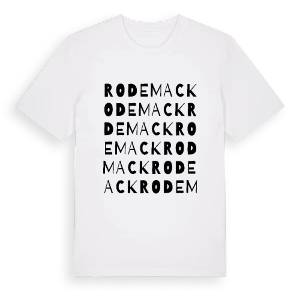 Rodemack ordlek t-shirt – ekologisk bomull t-shirt från Pinshirt