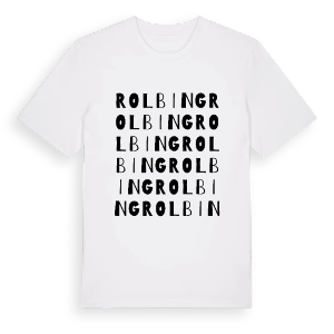 Rolbing ordlek t-shirt – ekologisk bomull t-shirt från Pinshirt