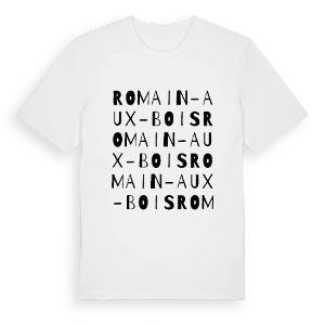Romain-aux-Bois ordlek t-shirt – ekologisk bomull t-shirt från Pinshirt