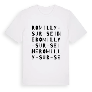 Romilly-sur-Seine ordlek t-shirt – ekologisk bomull t-shirt från Pinshirt