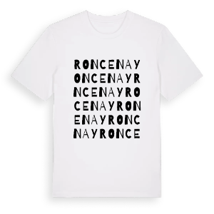 Roncenay ordlek t-shirt – ekologisk bomull t-shirt från Pinshirt