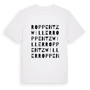Roppentzwiller ordlek t-shirt – ekologisk bomull t-shirt från Pinshirt