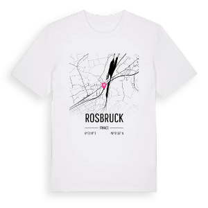 Rosbruck karta t-shirt – ekologisk bomull t-shirt från Pinshirt