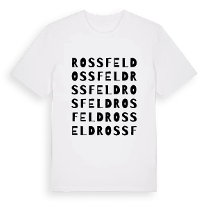 Rossfeld ordlek t-shirt – ekologisk bomull t-shirt från Pinshirt