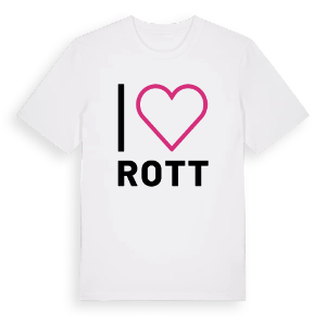 Jag älskar Rott t-shirt stort tryck – ekologisk bomull t-shirt från Pinshirt