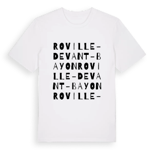 Roville-devant-Bayon ordlek t-shirt – ekologisk bomull t-shirt från Pinshirt
