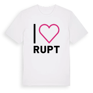 Jag älskar Rupt t-shirt stort tryck – ekologisk bomull t-shirt från Pinshirt