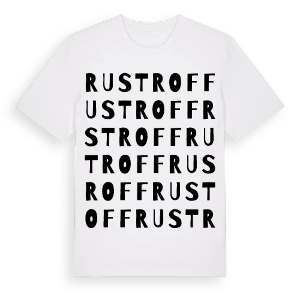 Rustroff ordlek t-shirt – ekologisk bomull t-shirt från Pinshirt