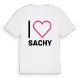 Jag älskar Sachy t-shirt stort tryck