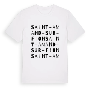 Saint-Amand-sur-Fion ordlek t-shirt – ekologisk bomull t-shirt från PinShirt