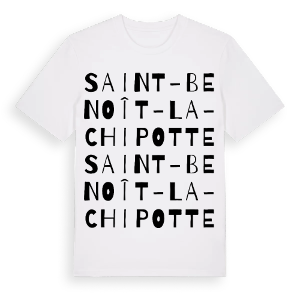 Saint-Benoît-la-Chipotte ordlek t-shirt – ekologisk bomull t-shirt från Pinshirt