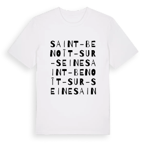 Saint-Benoît-sur-Seine ordlek t-shirt – ekologisk bomull t-shirt från Pinshirt
