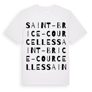 Saint-Brice-Courcelles ordlek t-shirt – ekologisk bomull t-shirt från Pinshirt