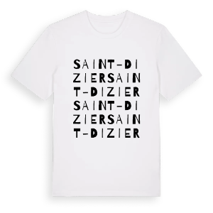 Saint-Dizier ordlek t-shirt – ekologisk bomull t-shirt från Pinshirt