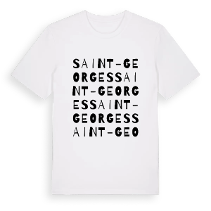 Saint-Georges ordlek t-shirt – ekologisk bomull t-shirt från Pinshirt