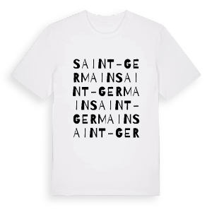 Saint-Germain ordlek t-shirt – ekologisk bomull t-shirt från Pinshirt