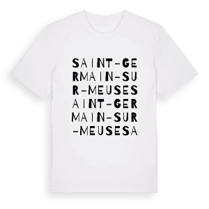 Saint-Germain-sur-Meuse ordlek t-shirt – ekologisk bomull t-shirt från Pinshirt