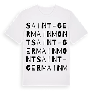 Saint-Germainmont ordlek t-shirt – ekologisk bomull t-shirt från Pinshirt