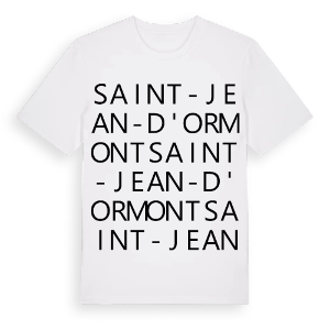 Saint-Jean-d'Ormont ordlek t-shirt – ekologisk bomull t-shirt från Pinshirt