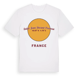 Saint-Jean-devant-Possesse cirkel t-shirt – ekologisk bomull t-shirt från Pinshirt