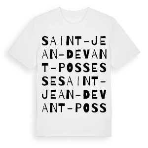 Saint-Jean-devant-Possesse ordlek t-shirt – ekologisk bomull t-shirt från Pinshirt