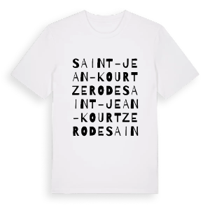 Saint-Jean-Kourtzerode ordlek t-shirt – ekologisk bomull t-shirt från Pinshirt