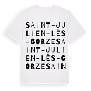 Saint-Julien-lès-Gorze ordlek t-shirt – ekologisk bomull t-shirt från Pinshirt