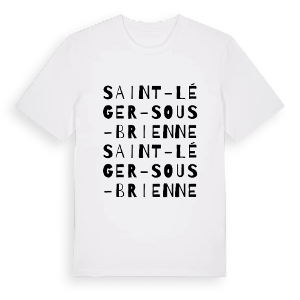 Saint-Léger-sous-Brienne ordlek t-shirt – ekologisk bomull t-shirt från Pinshirt