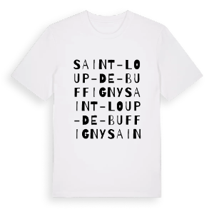 Saint-Loup-de-Buffigny ordlek t-shirt – ekologisk bomull t-shirt från Pinshirt