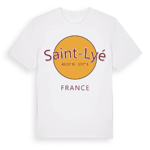 Saint-Lyé cirkel t-shirt – ekologisk bomull t-shirt från Pinshirt