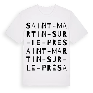 Saint-Martin-sur-le-Pré ordlek t-shirt – ekologisk bomull t-shirt från Pinshirt