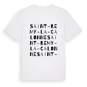 Saint-Remy-la-Calonne ordlek t-shirt – ekologisk bomull t-shirt från PinShirt