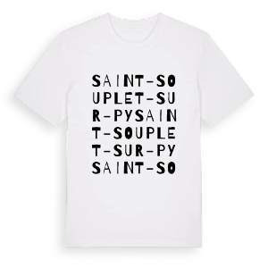 Saint-Souplet-sur-Py ordlek t-shirt – ekologisk bomull t-shirt från Pinshirt